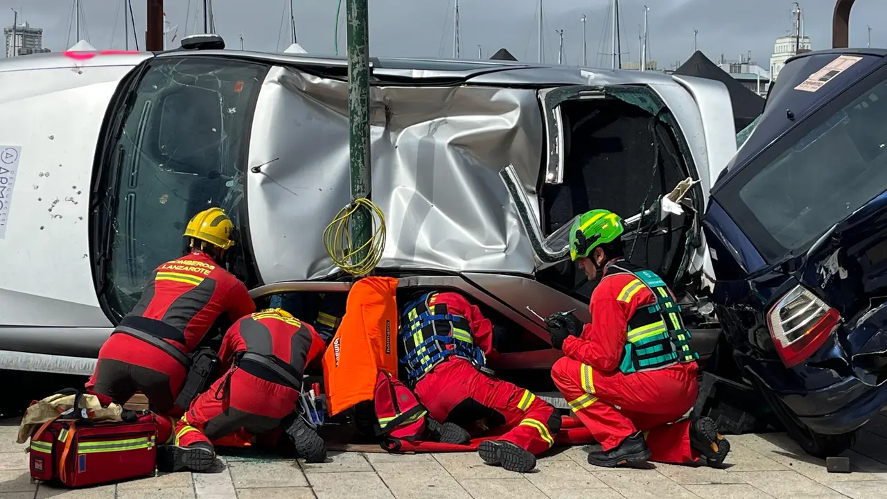 Bomberos de Lanzarote en el Encuentro Nacional.