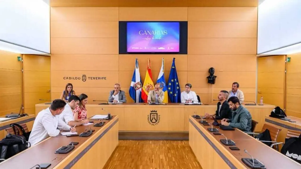 Reunión consejero Industria en Tenerife.