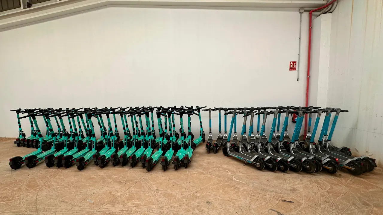 Patinetes retirados.