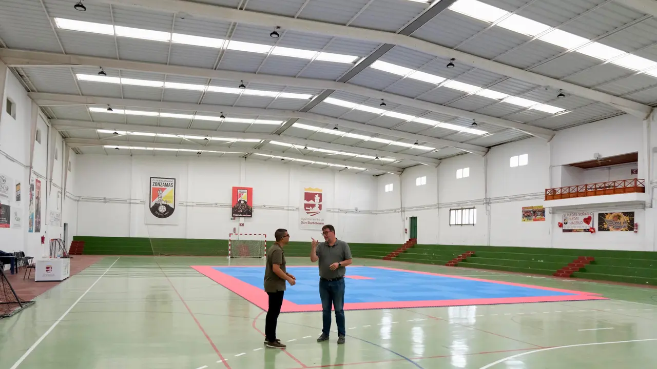 Obra polideportivo San Bartolomé.