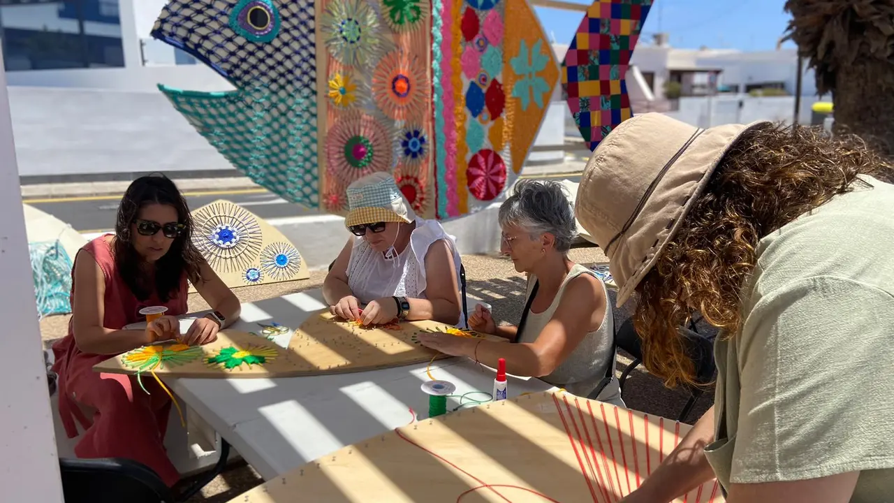 Enhebrando Playa Honda.