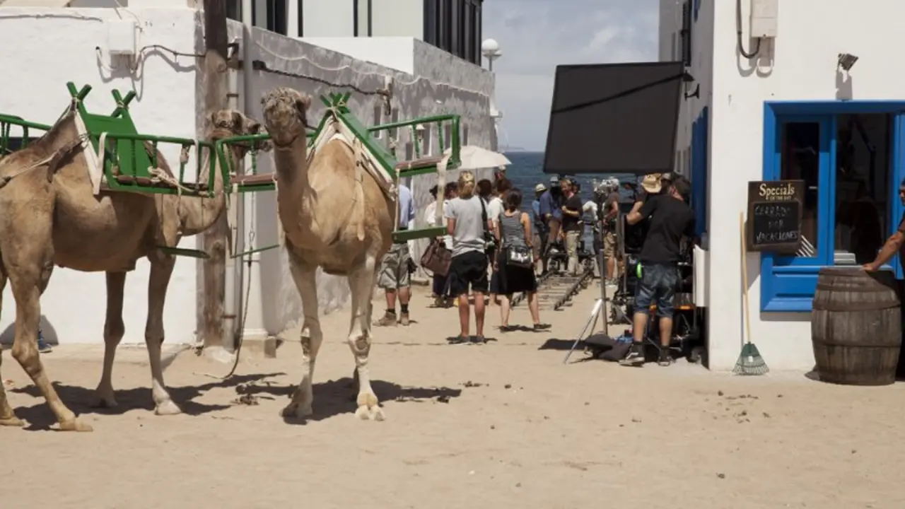 Rodaje de la película 'Un verano en Lanzarote'.