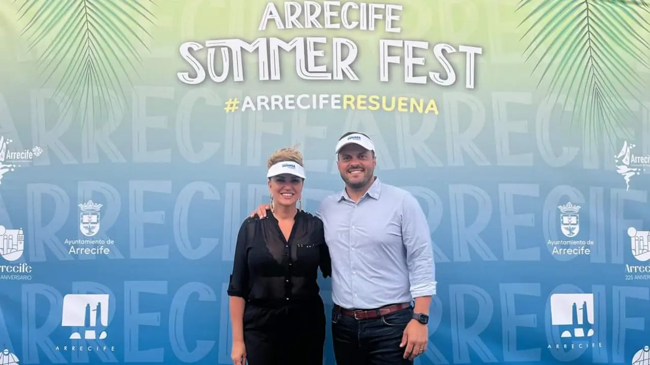 Eli Merino y Yonathan de León en el Arrecife Summer Fest.