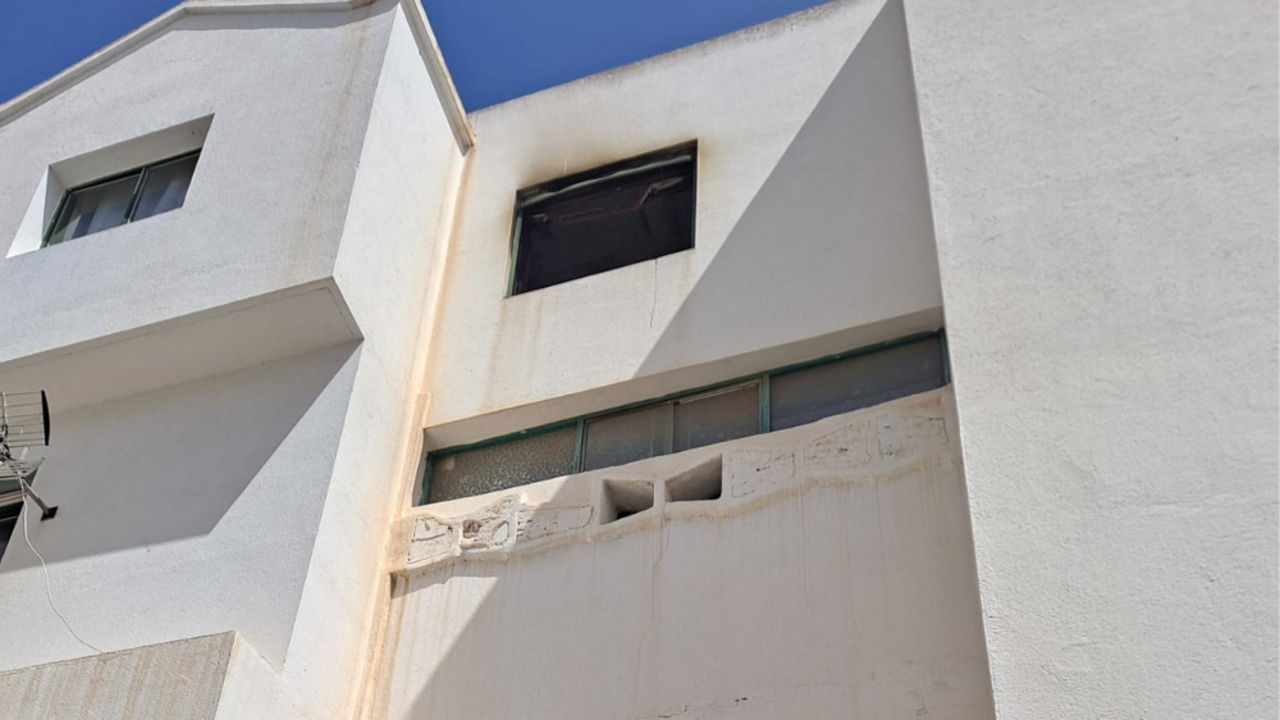 Vivienda incendiada.