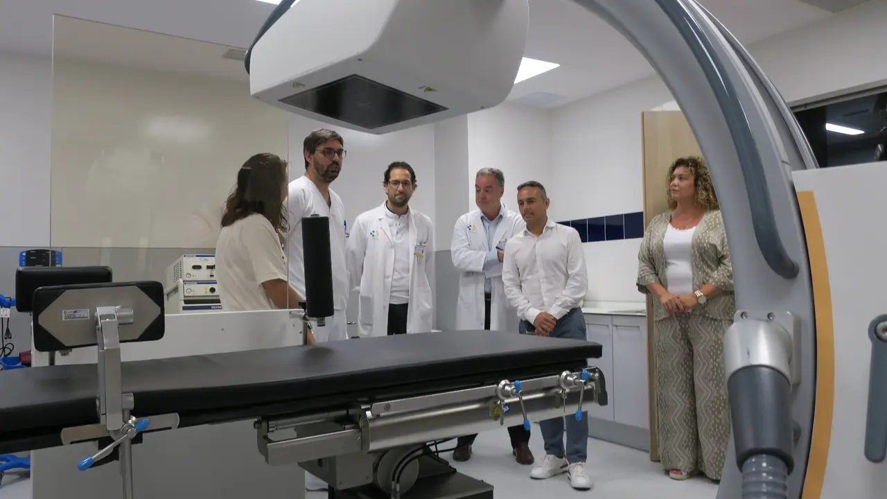 Un momento de la visita.