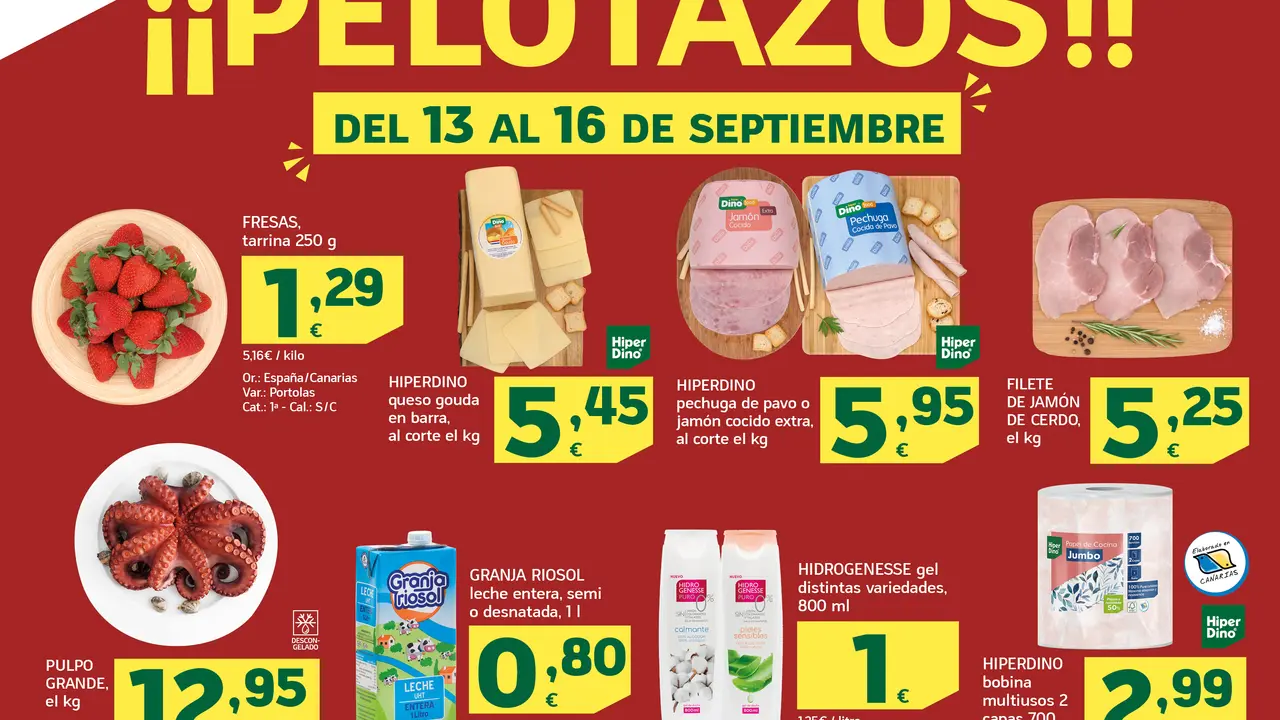 Cartel nueva campaña de Pelotazos de HiperDino.