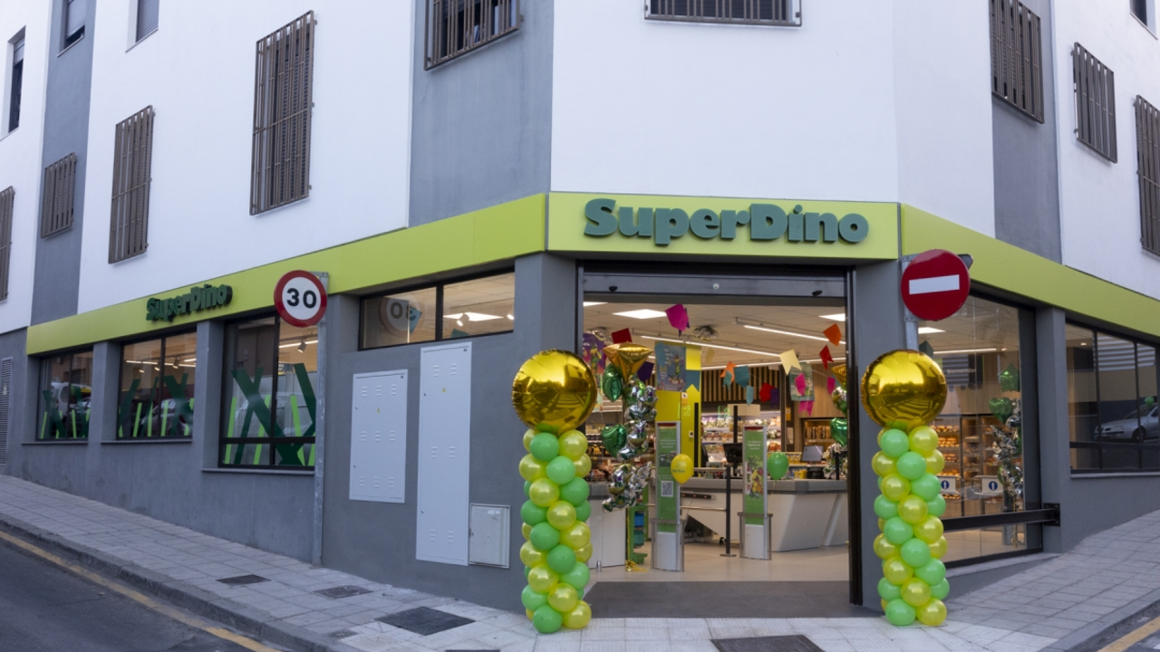 Fachada de SuperDino La Verdellada, en La Laguna.