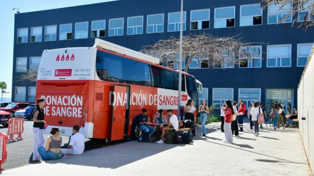 Unidad móvil de donación de sangre