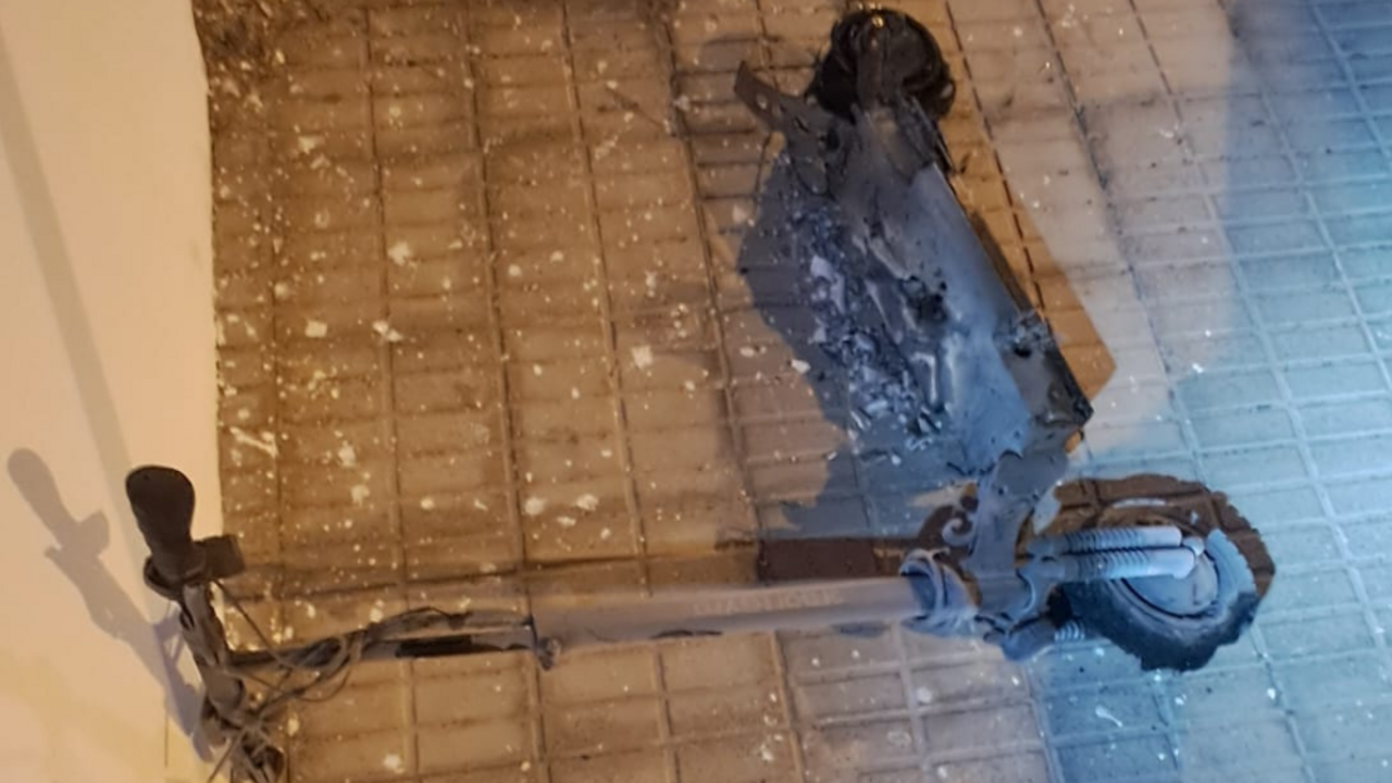 Explosión de patinete eléctrico.