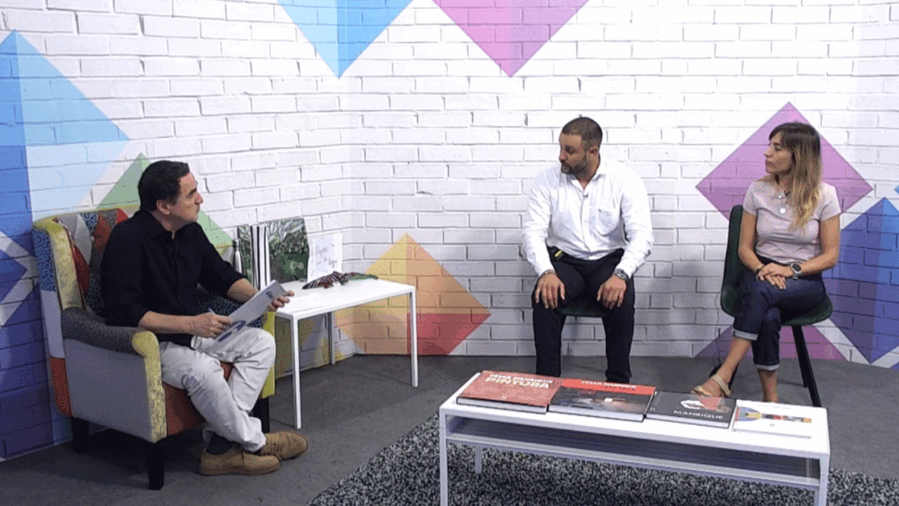 Alejandro Ramírez y Cova Bertrand en el Magazine