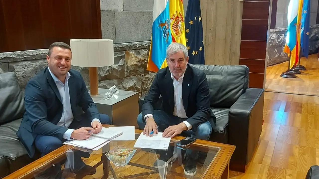 Fernando Clavijo y Óscar Noda reunidos en sede del Gobierno en Tenerife
