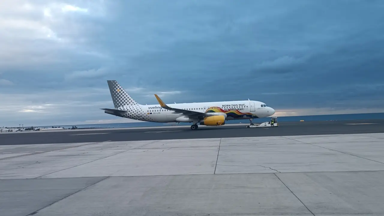 Avión aeropuerto Lanzarote.