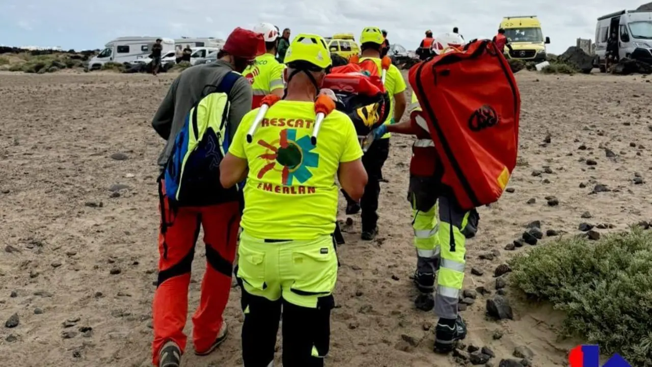 Un momento del rescate