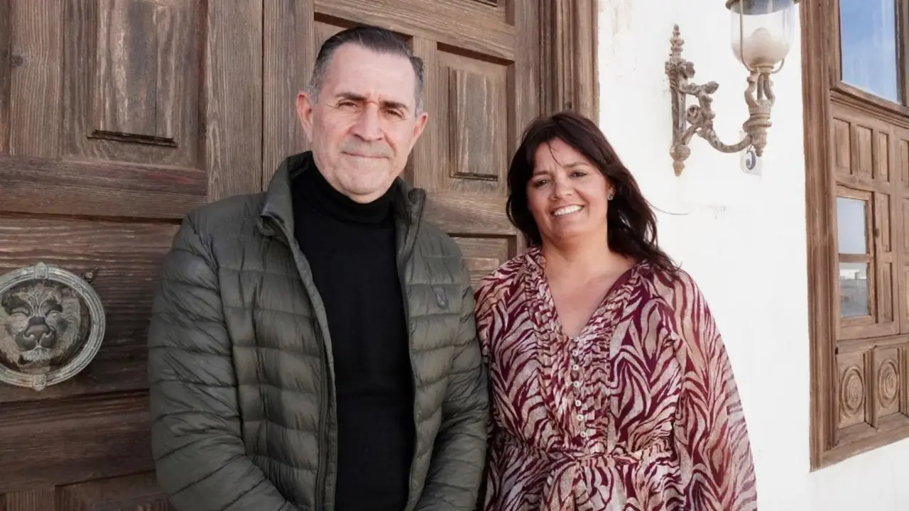 El director general de Cultura y Patrimonio Cultural, Miguel Ángel Clavijo, con alcaldesa de Teguise, Olivia Duque