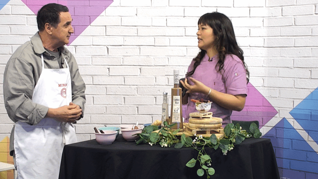 Un momento de la grabaci&oacute;n con Adelia Ram&iacute;rez