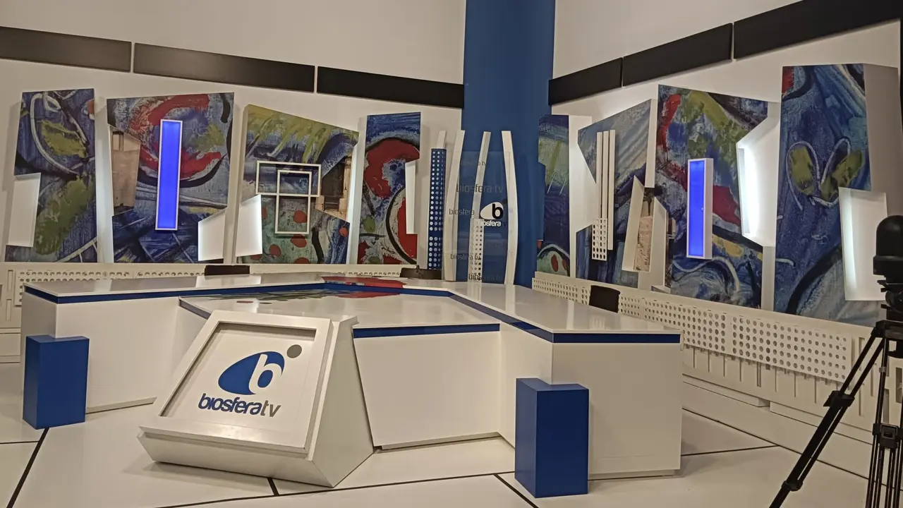 Nuevo decorado del plató de Biosfera Televisión