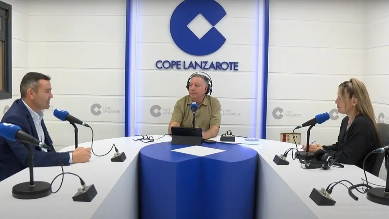 Oswaldo Betancort durante la entrevista en Herrera en Cope Lanzarote