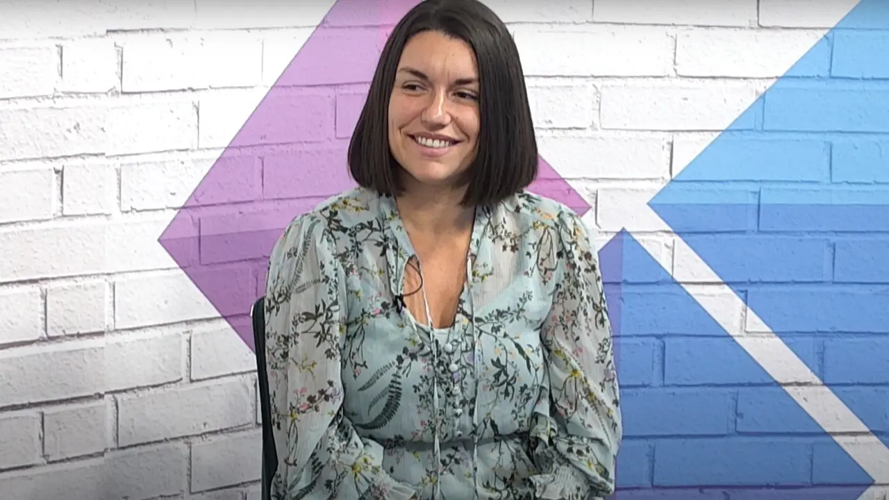 Coral Castro durante la entrevista en el Magazine de Biosfera Televisión