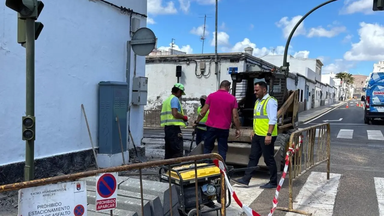 Una de las obras de Arrecife