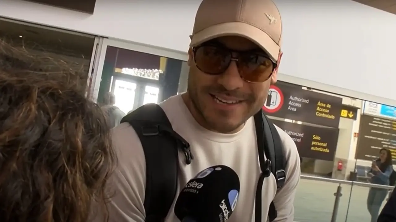 Carlos Rivera en el Aeropuerto de Lanzarote