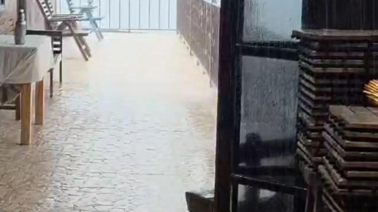 Intensas lluvias en Tabayesco (Haría)