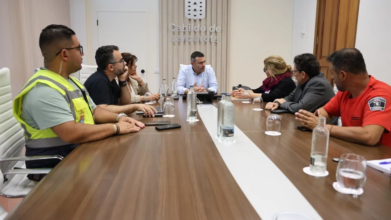Reunión del Cabildo de Lanzarote con la perito del Consejo de Compensación de Seguros