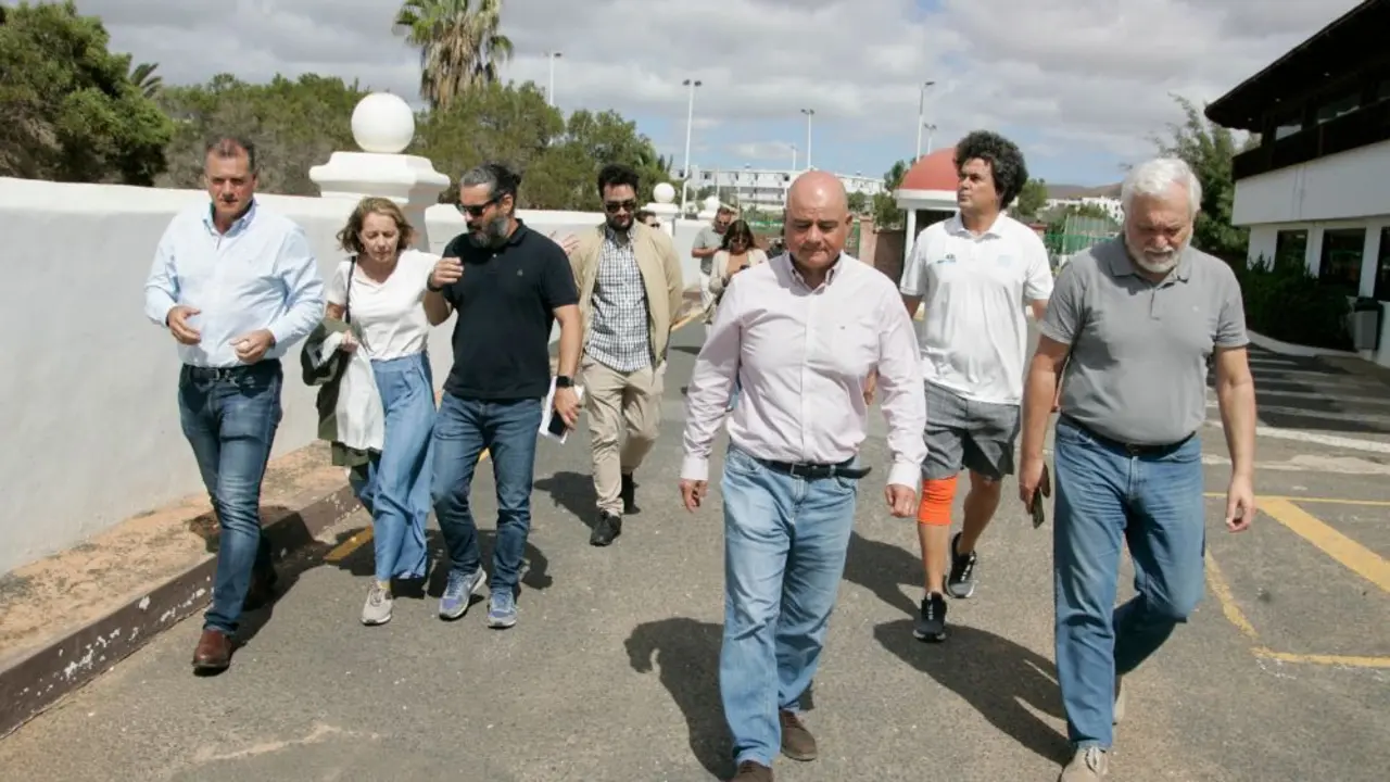 Un momento de la visita