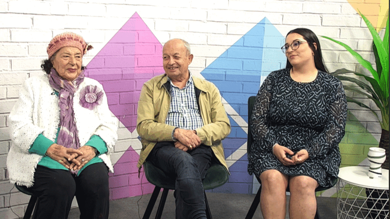 Chana Perera, Manuel Blasco y Claudia Cabrera