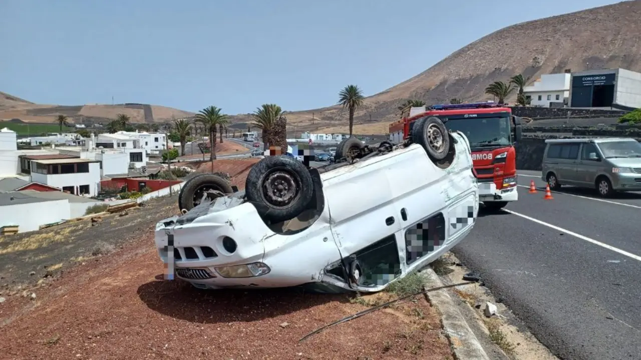 El vehículo accidentado