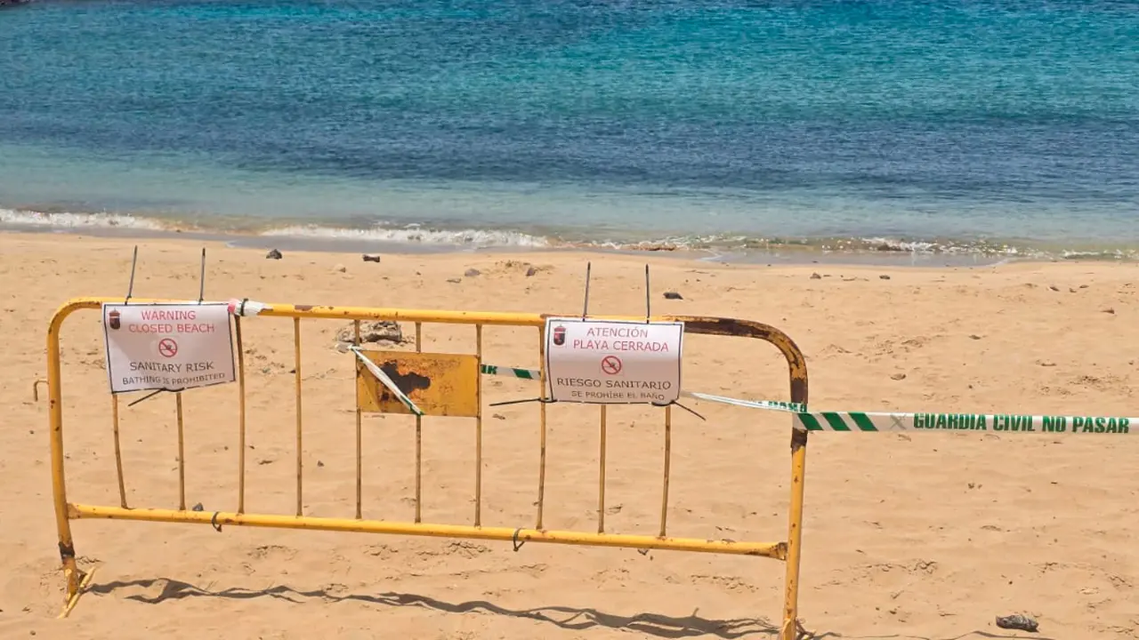 Cierre de playa - Phohibido el baño