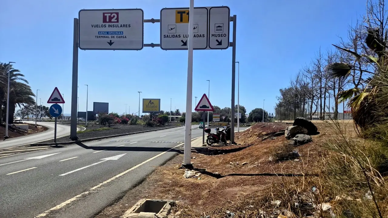 Estado actual de los alrededores aeropuerto de Lanzarote