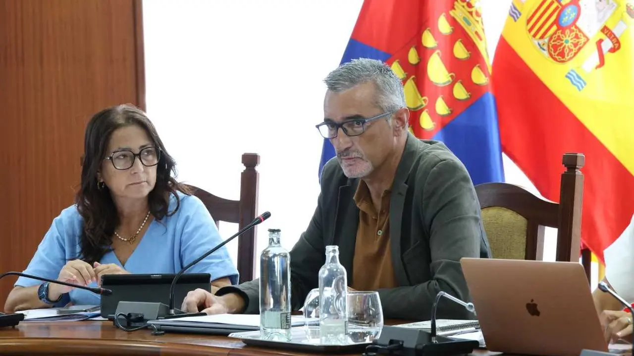 Marci Acuña en el pleno del Cabildo