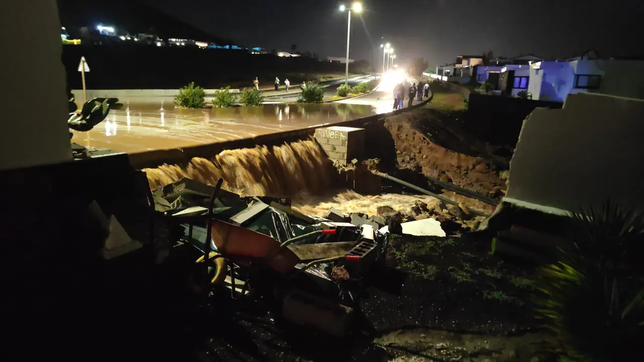 Playa Blanca despu&eacute;s de la borrasca