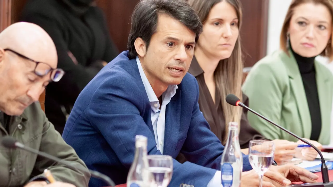 Marcos Bergaz con parte del grupo municipal socialista