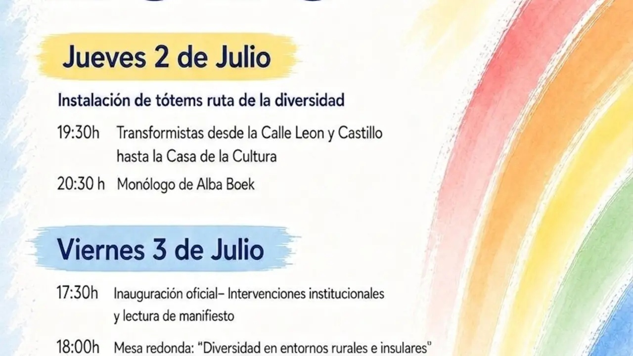 Cartel actividades orgullo