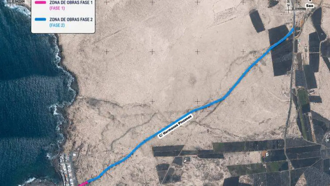 Plano de la carretera a asfaltar