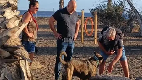 Carlos Alférez en el parque canino de Arrecife