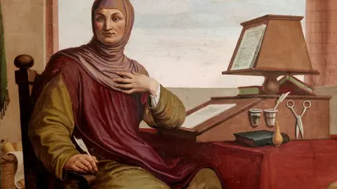 Affresco di Giovanni Boccaccio.