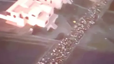 Imagen a vista de dron del inicio de la Bajada en Mancha Blanca 