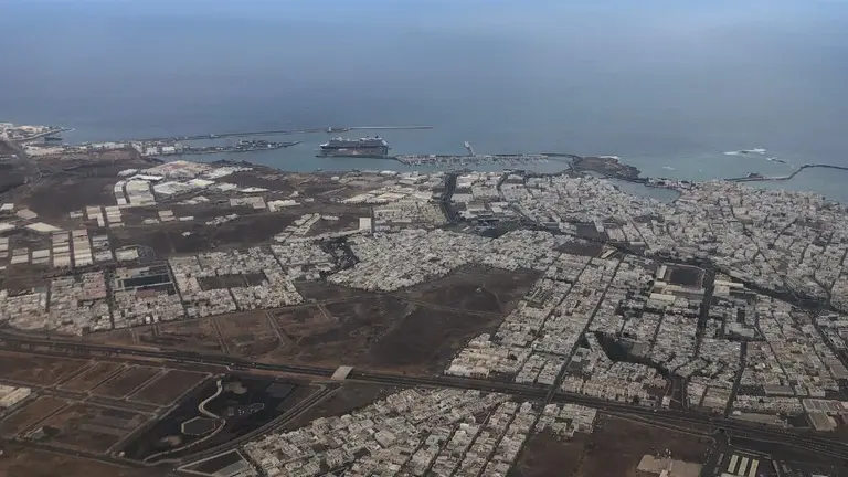 Vista Arrecife aérea.