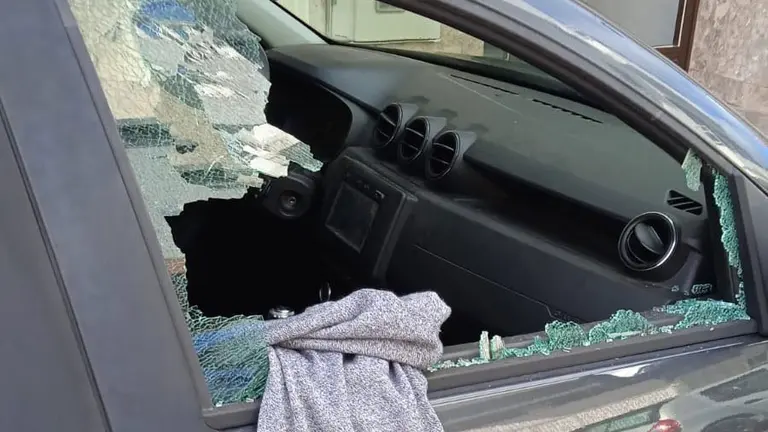 Coche afectado por el robo