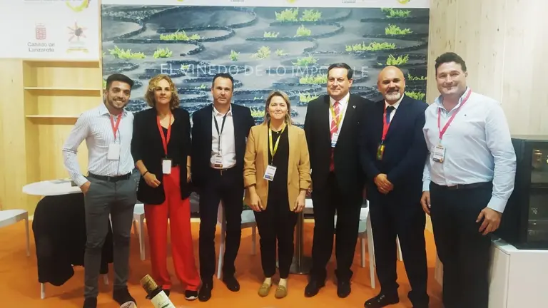 La delegación lanzaroteña, en la Feria