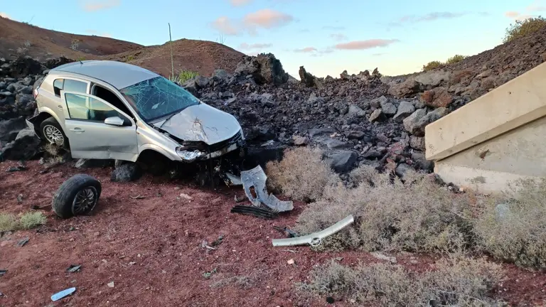 Estado en el que quedó el coche accidentado