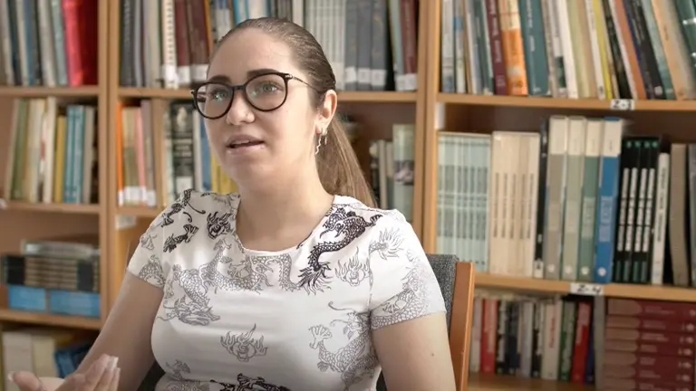 Imagen de Ariadna en la grabación del corto