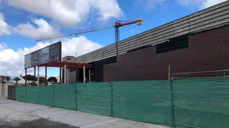 Construcción del centro comercial de Arrecife