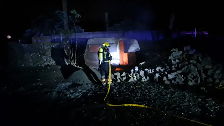 Incendio caravana Arrieta
