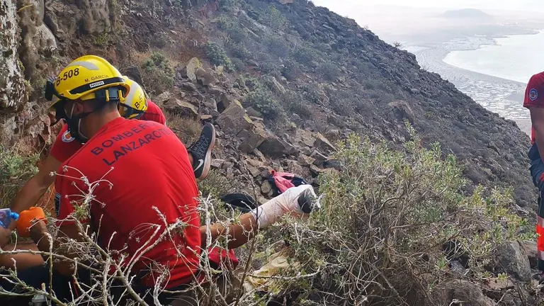 Senderista accidentado en Famara