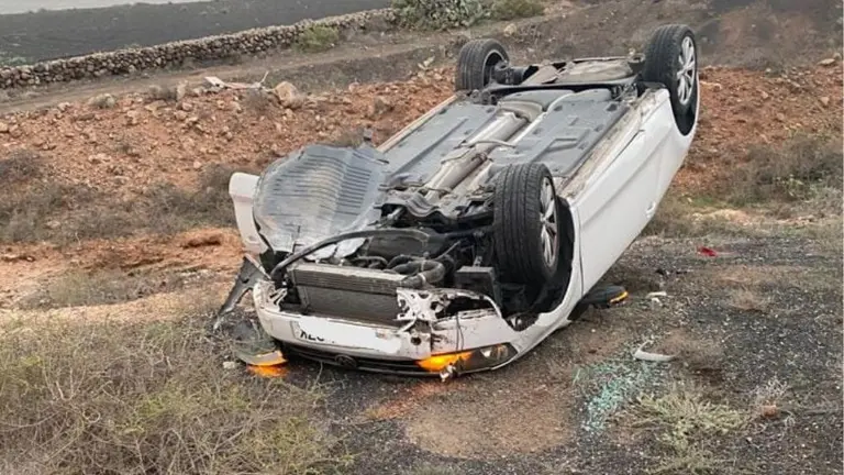 Estado del vehícullo tras el vuelco