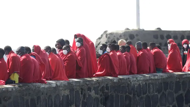 Migrantes llegados hoy a Lanzarote