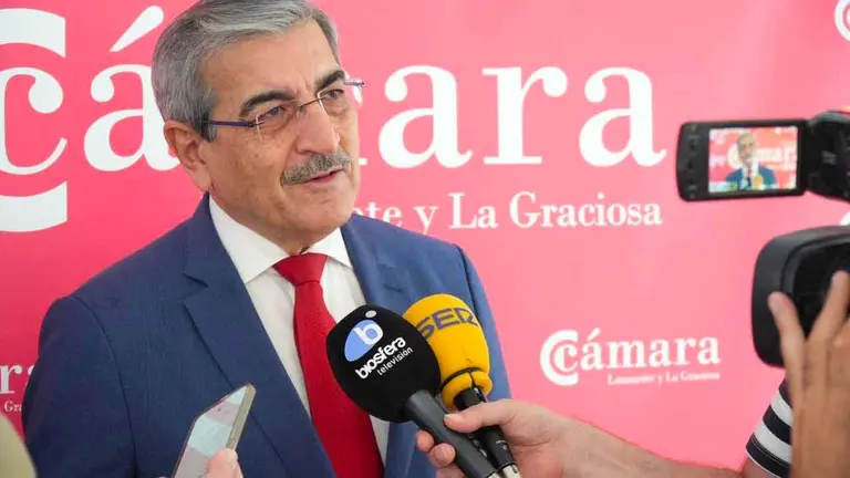 Román Rodríguez en la Cámara de Comercio de Lanzarote